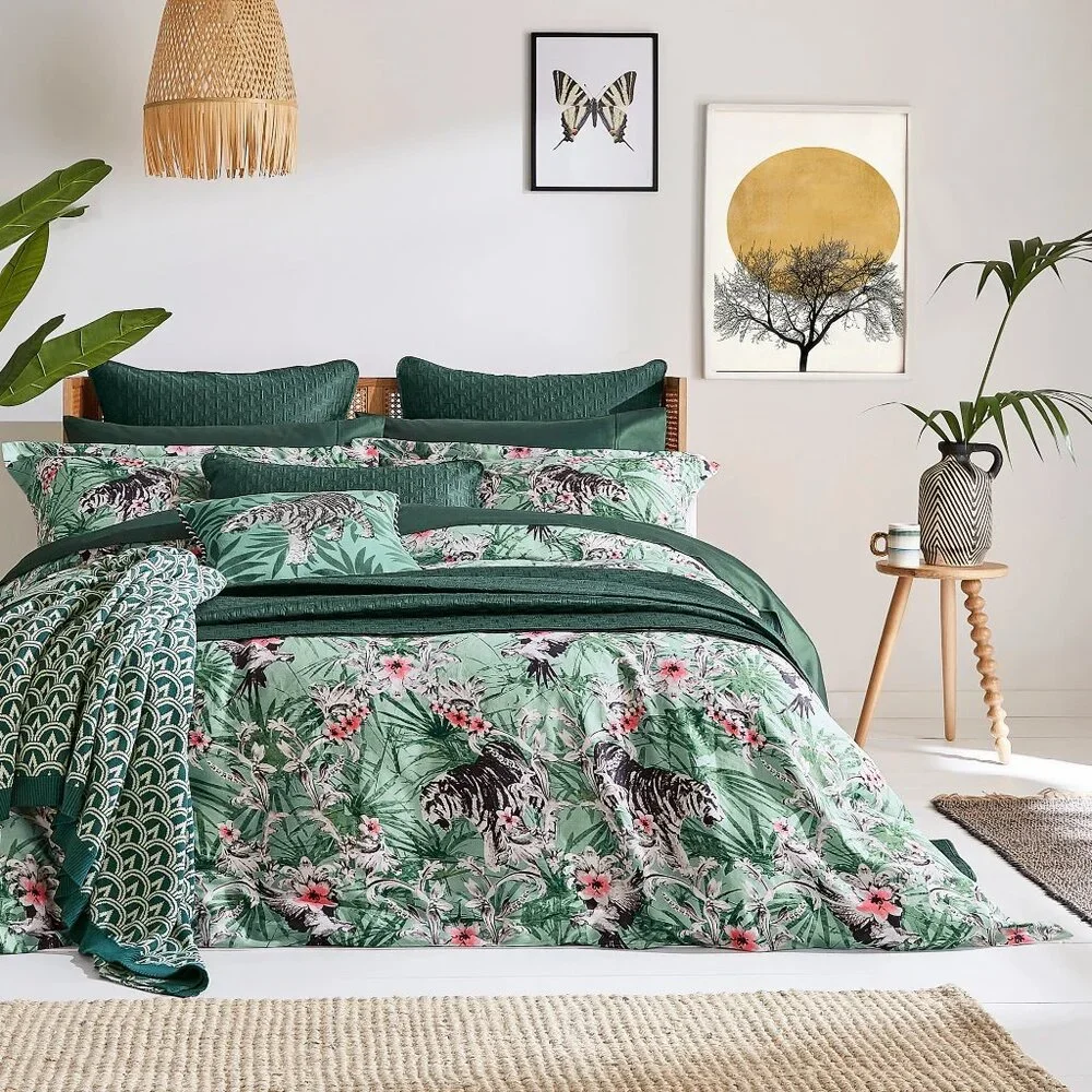 Ted Baker Kingdom Floral 100% Cotton 2 Piece Twin Duvet Cover Set